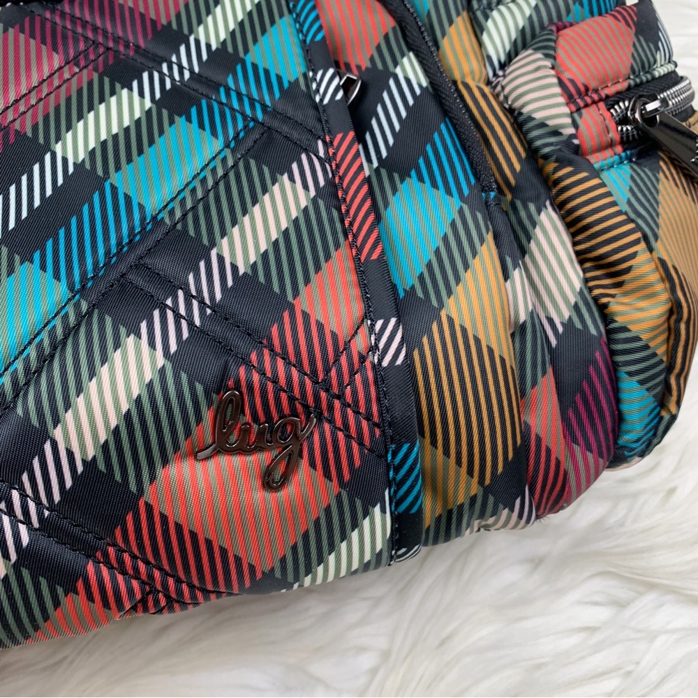Lug Rumble Satchel Bag Playful Plaid Autumn NEW RFID Crossbody Rainbow Quilted - Picture 3 of 12